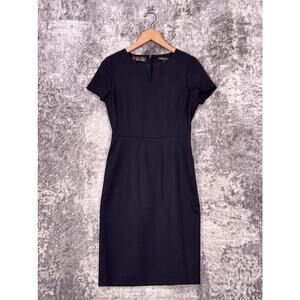 New Brooks Brothers Dress 0 Womens Blue Italian Wool Career Sheath